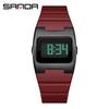 Sanda Retro Y2K Waterproof Square Wristwatch with Alarm - Unisex Multifunctional Design