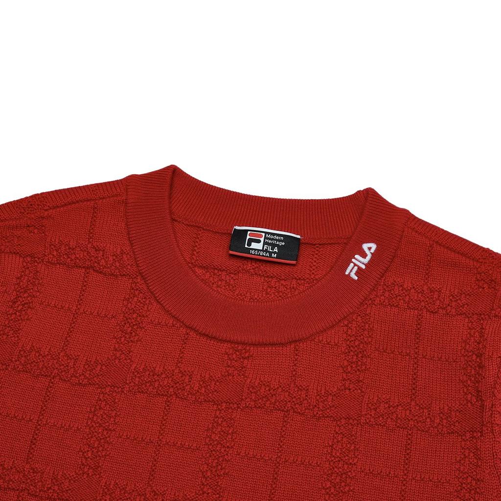 Fila Solid Color Crew Neck Pullover Sweater Women Sweater Light-Raspberry F11W411405F-RD