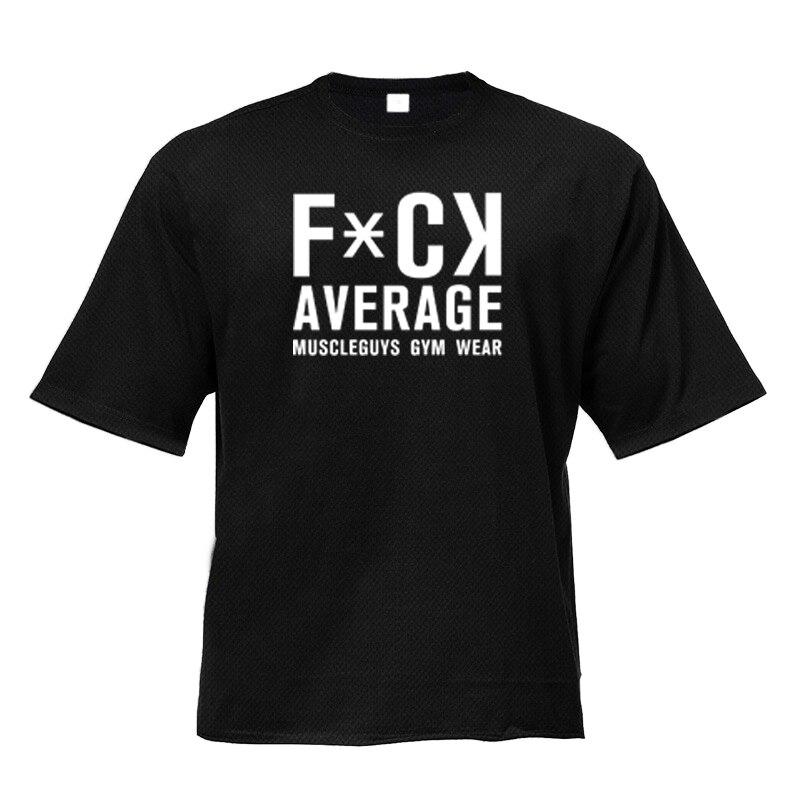 Muscleguys Oversize fitness pánské tričko s krátkým rukávem, jednoduché prodyšné, volné polyesterové tričko