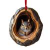 Adornos Navideños Acrílico Dibujos Animados Bosque Acrílico Adornos Navideños Decoración de Temporada para Árbol Techo Patrón Lindo Recuerdo