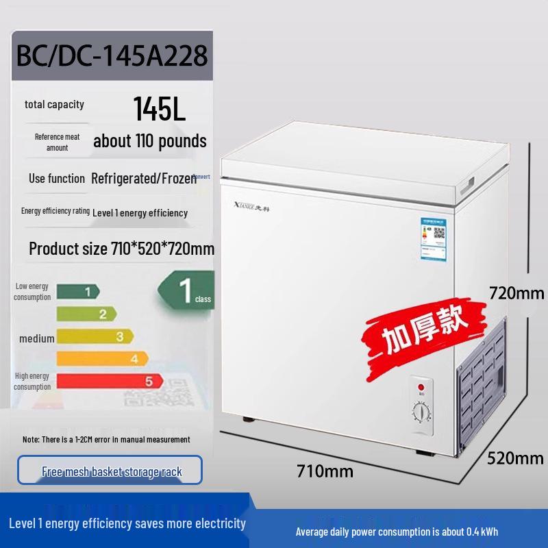 Energy-Efficient Mini Freezer: Compact, Silent, Quick-Freeze, and Ideal for Single-Person Use