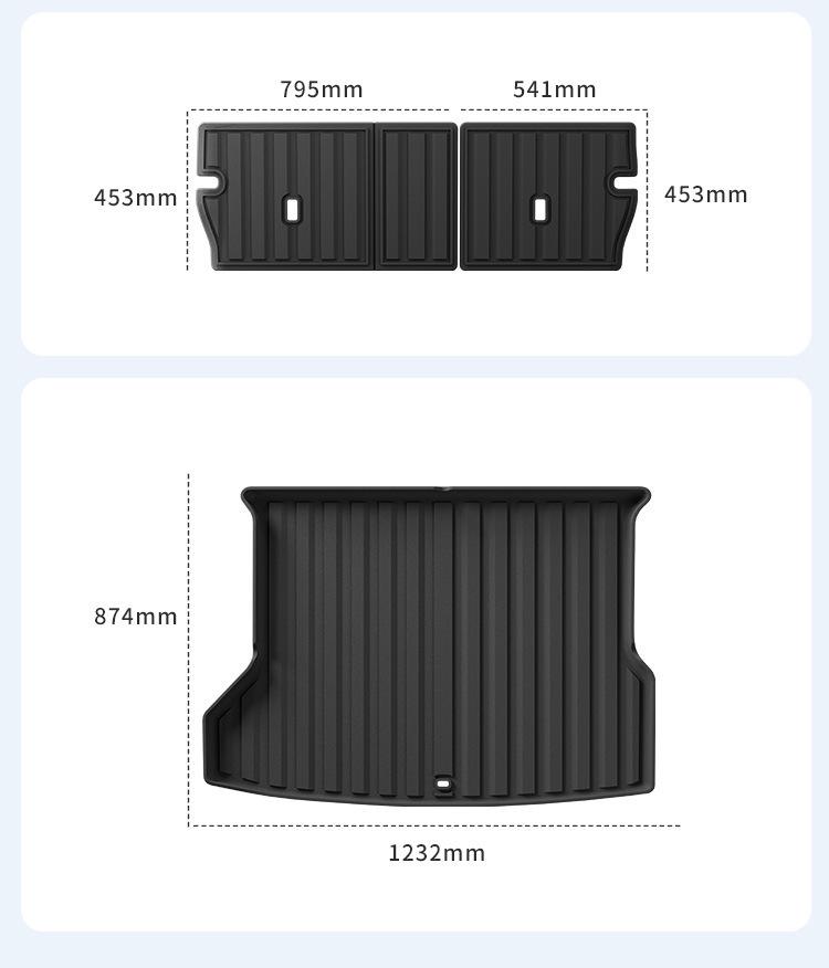All-Weather TPE Floor and Trunk Mats for BYD U7 Fangchengbao Yangwang Cars