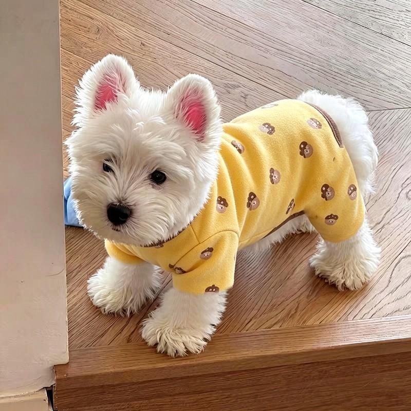 Pet Dog Outfit Four-Legged Belly Cover Shirt Small Breeds Like Teddy Bichon Frise Lightweight Casual Vest