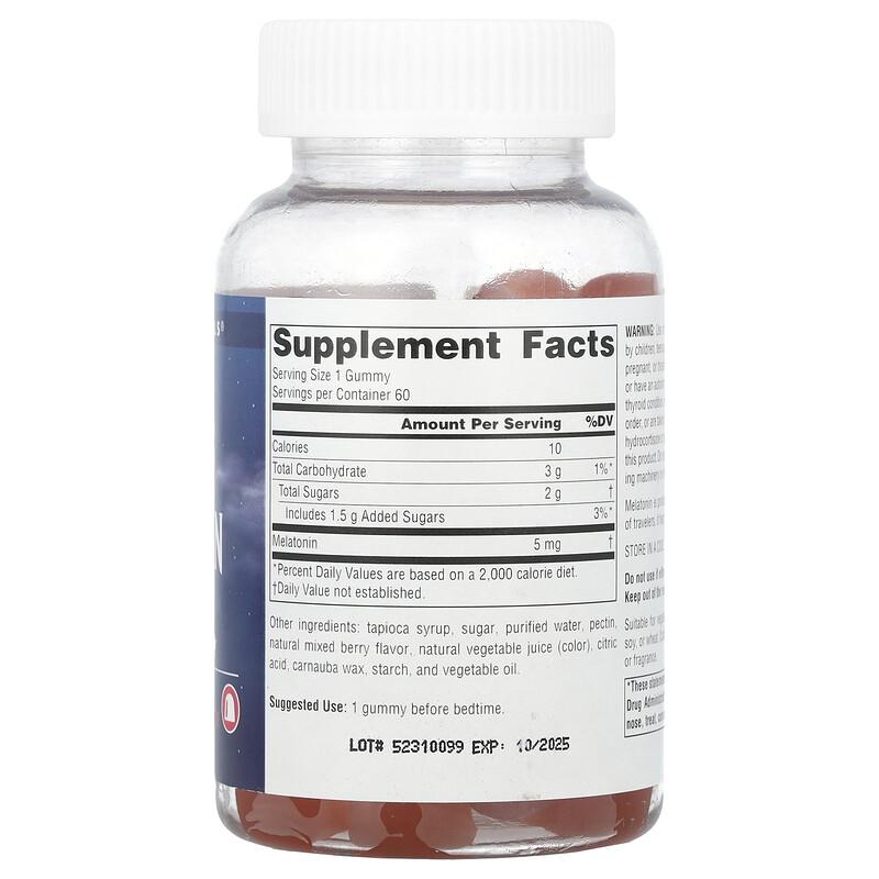 Sleep Science®, Melatonin Gummies, Mixed Berry, 5 Mg, 60 Gummies