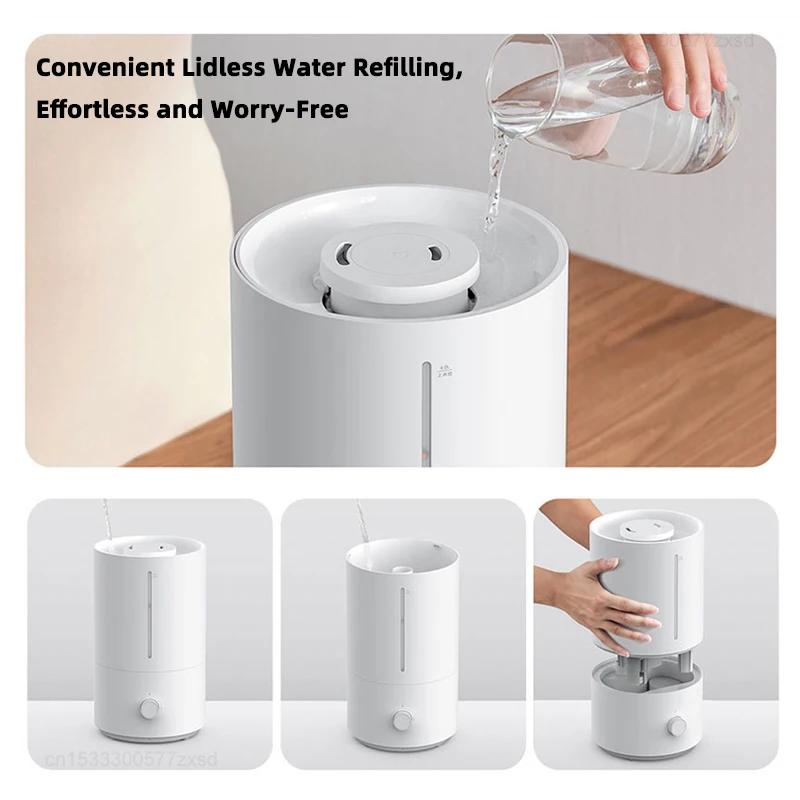 Xiaomi Mijia Luftbefeuchter 2 300 ml/h Befeuchtung 4 l Großes Fassungsvermögen Nebelmaschine Aroma-Diffusor Luftfeuchtigkeit Geräuscharm Haushaltsgeräte