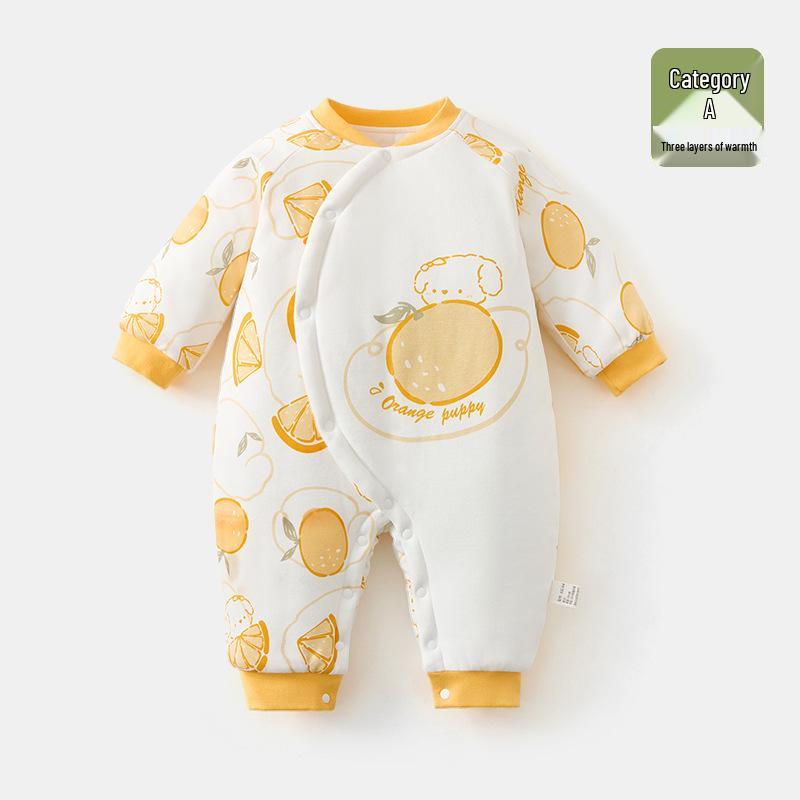 Autumn/Winter Baby Padded Romper: Newborn Warm A-Class Thickened Outerwear