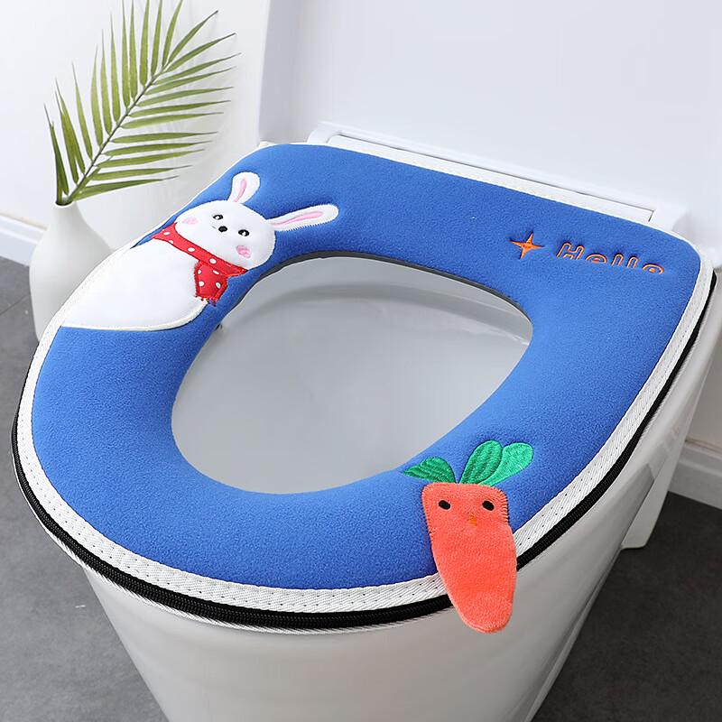 Laobaojia Universal Autumn/Winter Washable Zipper Toilet Seat Cover