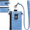 Badge Holder With Id Window Small Wallet Waterproof Anti-Theft Travel Keychain Wallet Men Women Slim Zip Card Lanyard Wallet