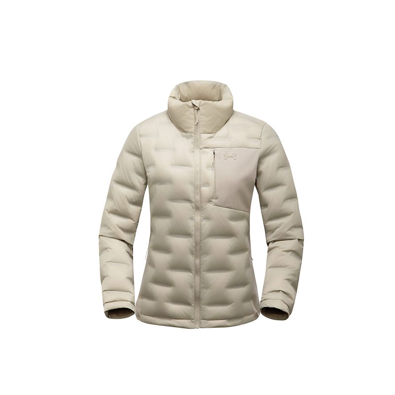 

Under Armour Urban Outdoor Hiking Walking Series Breathable Windproof Warm Stand Collar Down Jacket Women outerwear Clay-Gray 14322136D-0072 XL