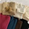Fleece and Thickened Sweater Top for Women In Winter Semi-high-neck Pullover and Fitted Knitted Sweater Worn Inside