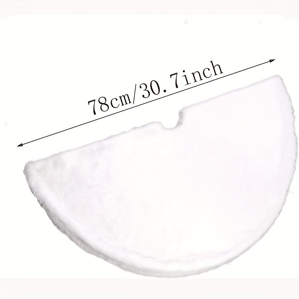 

1 шт. Белое искусственное меховое платье для рождественской елки с плюшевой тканью, украшение для елки, подходит для вечеринки на Хэллоуин, плюш 78x78cm