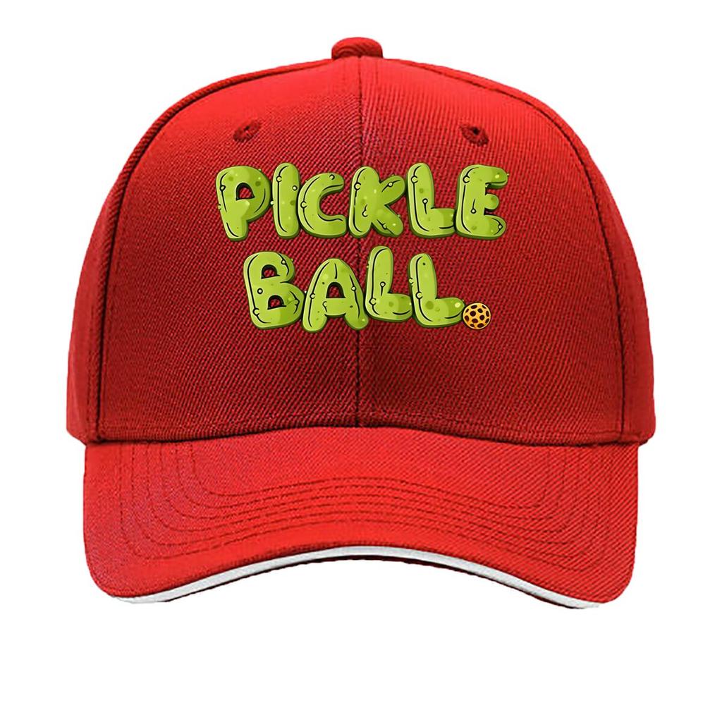 Pickleball Logo Adjustable Lightweight Urban Style Snapback with Green Orange Outdoor Sport Sandwich Baseball Cap