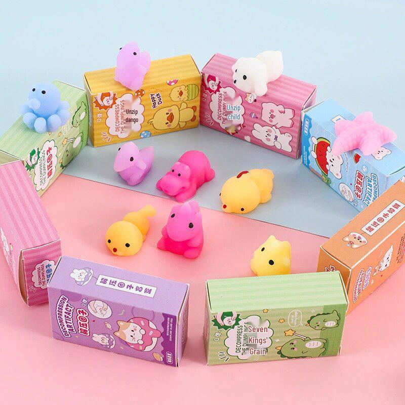 Blind Box Tangyuan Quetschspielzeug zur Stressbewältigung - Weiches Gummi Geschenk für Kinder, Glückswunschbox