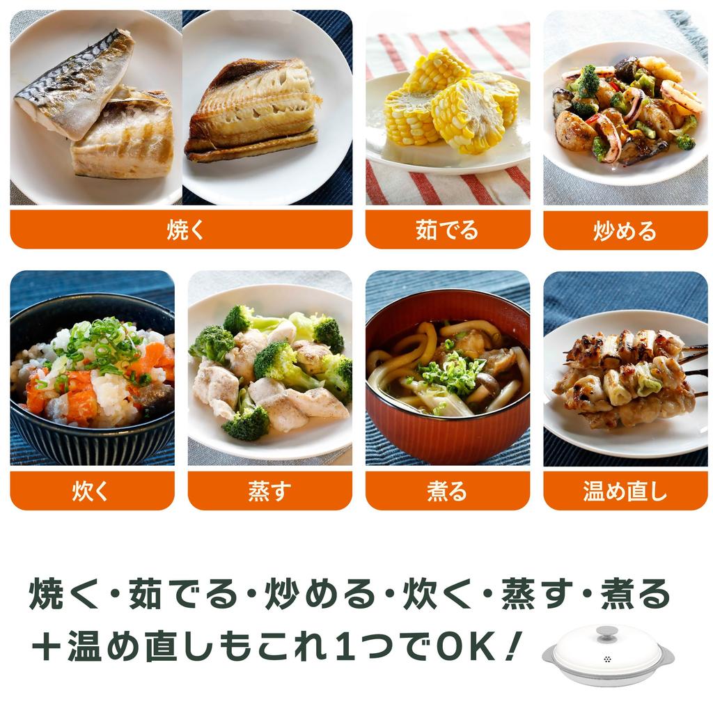 CB Japan Microwave Browning in the Microwave and Cook in Dishwasher Recipe Range Copan Cookware, [Fry, Boil, Bake, Simmer, Steam, One], Safe,