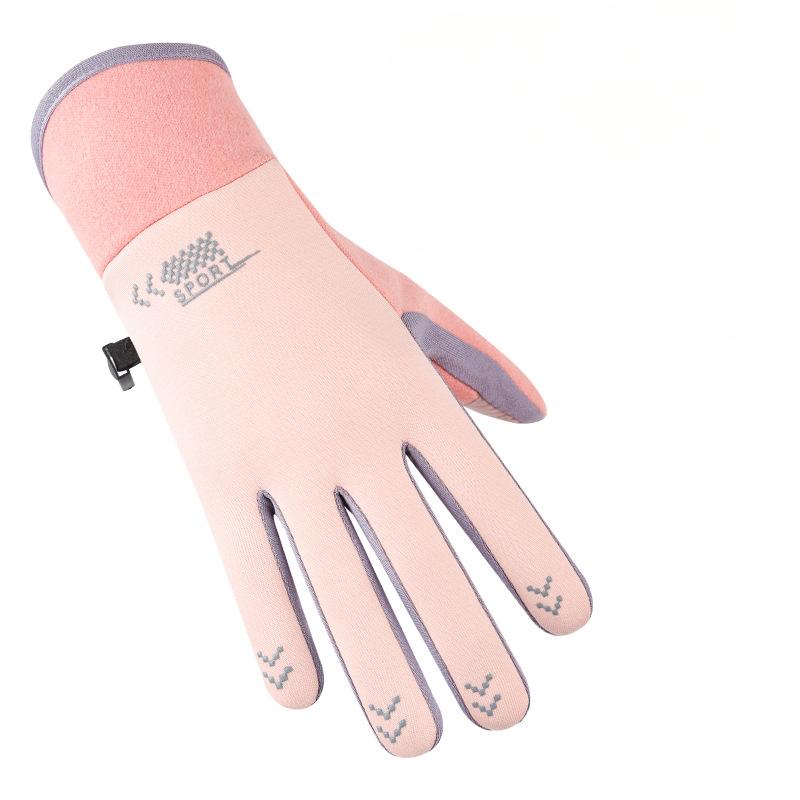 Men and Women Same Style Plush Warm Gloves for Winter Cold and Windproof Outdoor Sports Anti Slip Touch Screen Riding Gloves