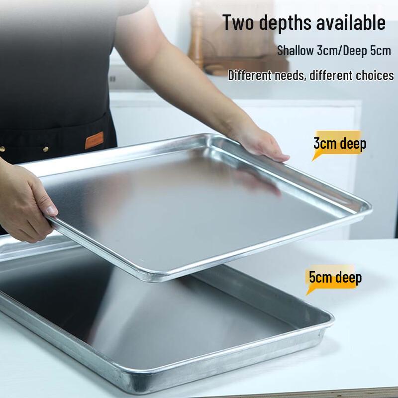 SAIKEYOU Commercial Aluminum Baking Tray (2-Pack)