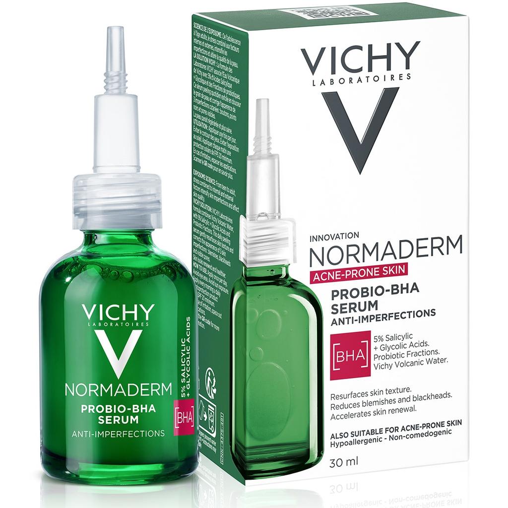 Vichy Normaderm Probio-BHA Anti-Imperfection Serum 30ml for Oily & Acne-Prone Skin, Oil Control, Blemish Treatment, Pore Refining