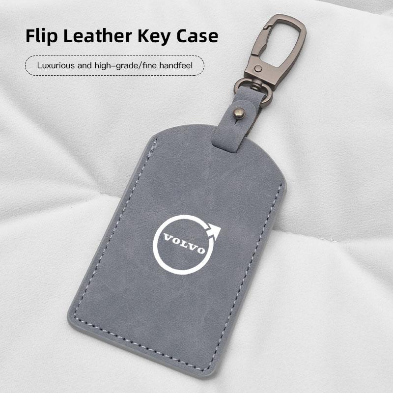 Car Key Bag Card Holder Leather Card Bag Pendant For Volvo V60 V40 XC90 S60 C30 XC60 V50 V70 S90 Rdesign AWD Car Key Card Case