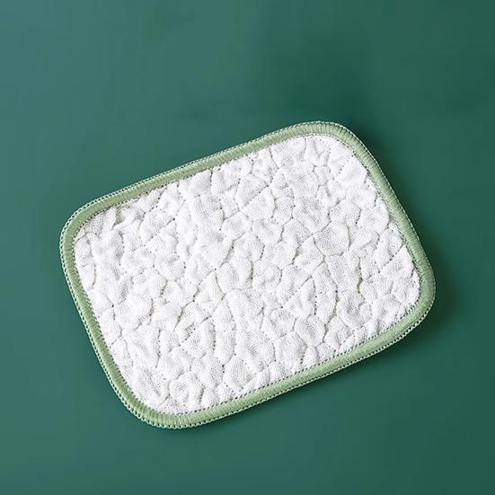 1/2/5/10Pcs Wood Fiber Dishwashing Cloth Double-Sided Cleaning Cloth with Silver Silk Fabric Reusable Kitchen Towel