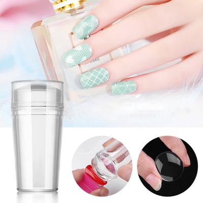 Yousheng 1 Set Nail Art Stamper High Durability Smooth Surface Compact Size Good Elasticity Detachable Wide Application Reusable Clear Nail Stamper