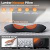 3 in 1 Upadate Rechargeable Electric Lumbar Support Pillow with Adjustable Height for Bed and Chair,Back Massager with Heat
