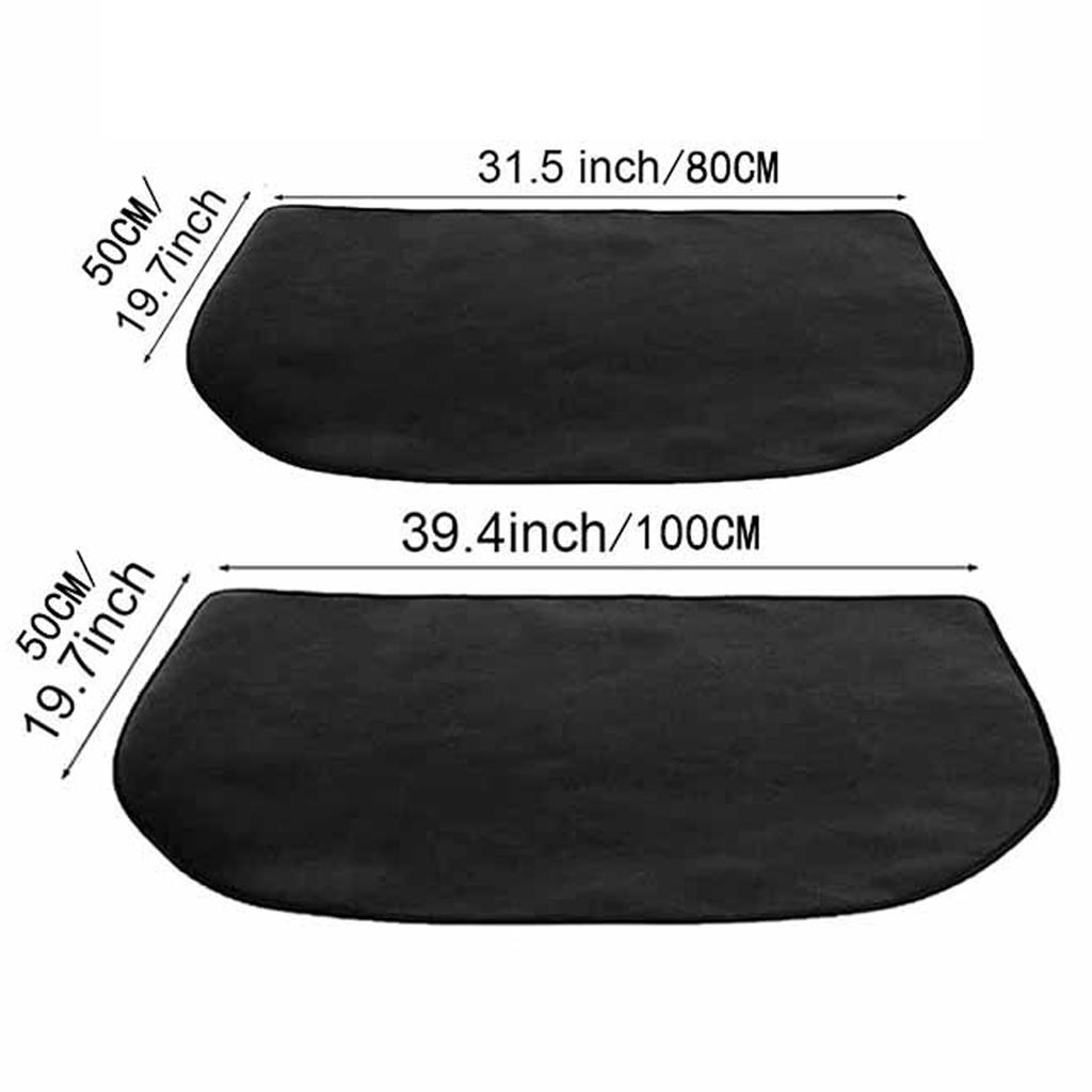 Fireplace Mat Fireproof Indoor Fire Pit Under Grill Mats Protect Floors and Decks From Sparks Embers Black
