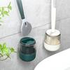 Soap Dispensing Toilet Brush Silicone Refillable Long Handled Cleaning Brush with Liquid Wall-Mounted Bathroom Accessories
