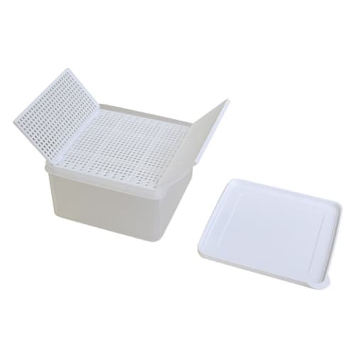 Kokubo Industries Kokubo Sandwich Storage Container, Mesh x Case, Easy to Use, Quickly Removes Food, Stays Dry, Perfect for Cutting Boards, Bread, Pic