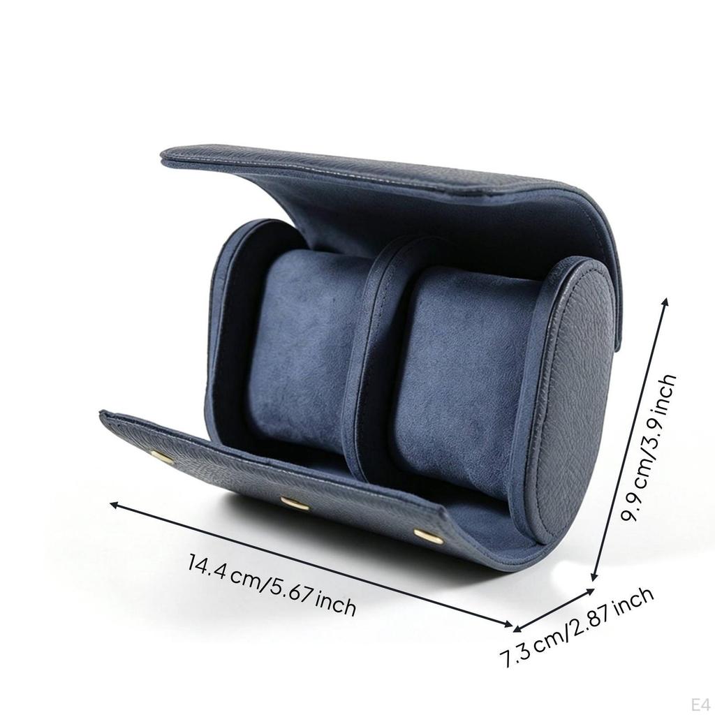 Watch Roll with Three Compartments Cylindrical Travel Structured for