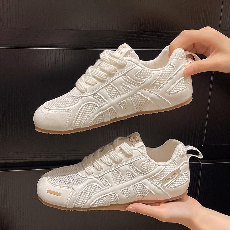 Soft Leather Breathable Shoes for Women, Thick-soled Casual Sports Shoes, Soft-soled Dad Shoes