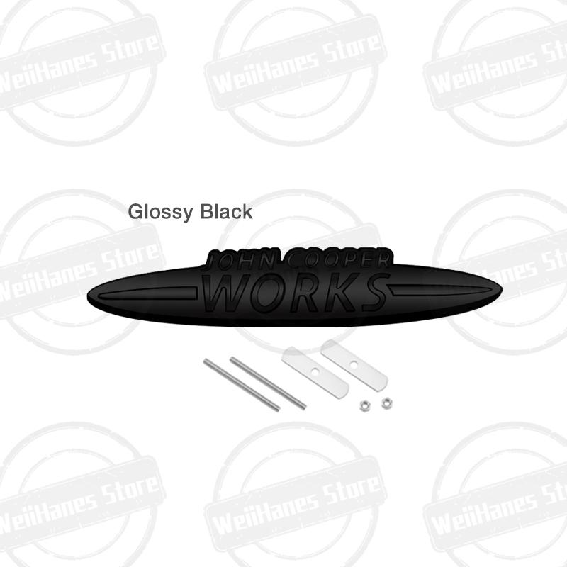 Metallo Per John Cooper Works Mini Cooper S JCW R56 R57 Countryman Clubman Paceman Adesivo Griglia Emblema Badge Carrozzeria Posteriore Bagagliaio Auto