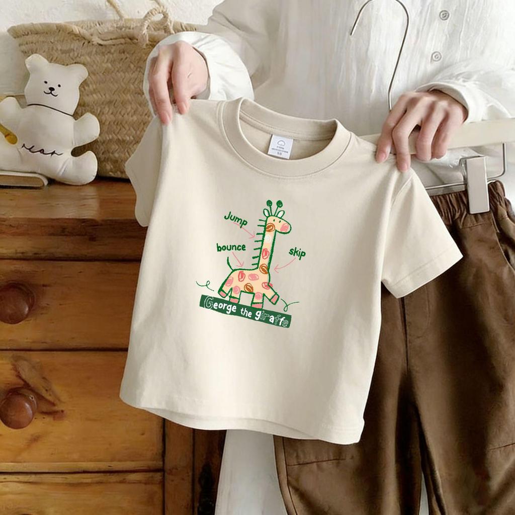 Baumwoll-Kurzarm-Sommertop im koreanischen Stil für Kinder - Atmungsaktiv, hautfreundlich, vielseitig.