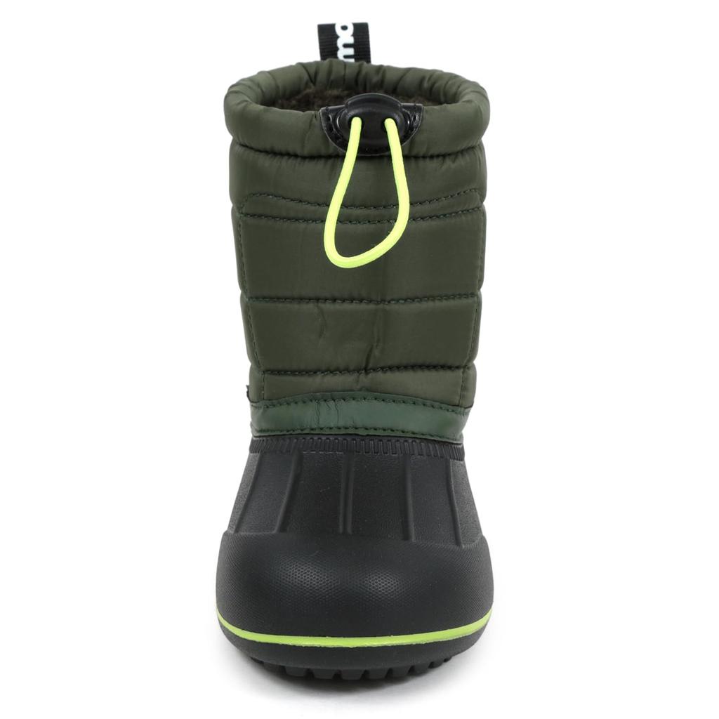 Down Boots with inner fleece elastic drawstring warm winter cm [MOZ] Bean, lining, closure, boots, kids' size, khaki, 18.0