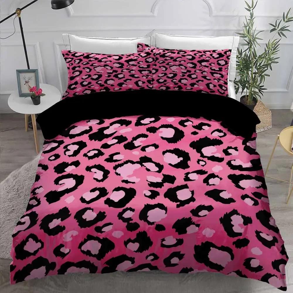 Comforter Zebra Leopard Bedding Set Housse De Couette 2 Personnes European And American Double Size Cotton Bedclothes 3D S
