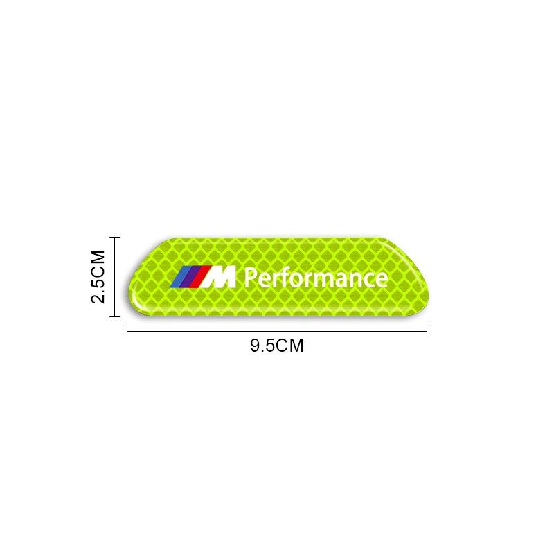 4PCS/set Car Reflective Strips Warning Stickers Car Styling for BMW M Performance M2 M3 M5 320 325 E28 E30 E34 E36 E39 E46 E52