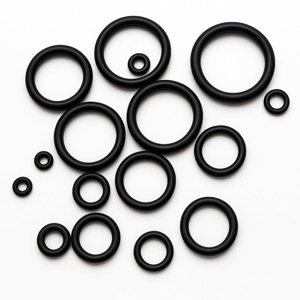 250pcs Rubber O Ring Assortment Kit, 15 Sizes Black O-Rings Kit, Assorted Sealing O Rings Gaskets Washers Seals Set for Faucet Plumbing Automotive Car