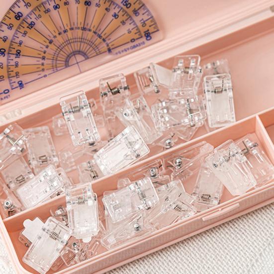 20Pcs File Clips Artwork Hanging Clips Clear Plastic Wall Sticky Spring Clips Photo Poster Paper Strong Grip Clips
