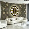 Boston Bruins Logo Wall Tapestry Aesthetic Wall Hanging Printed Fabric Blanket Decorative Tapestries for Bedroom Living Room Home Decor