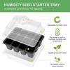12 Holes Indoor Greenhouse Cultivation Box Seeding Tray Plant Nursery Box Set Gardening Germination Tray for Plant