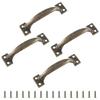 4pcs Handles for Wood Fence Gates Cabinets Bows-Shaped Barn Door Pulls Antique Furniture Knob Dresser Drawer Pull