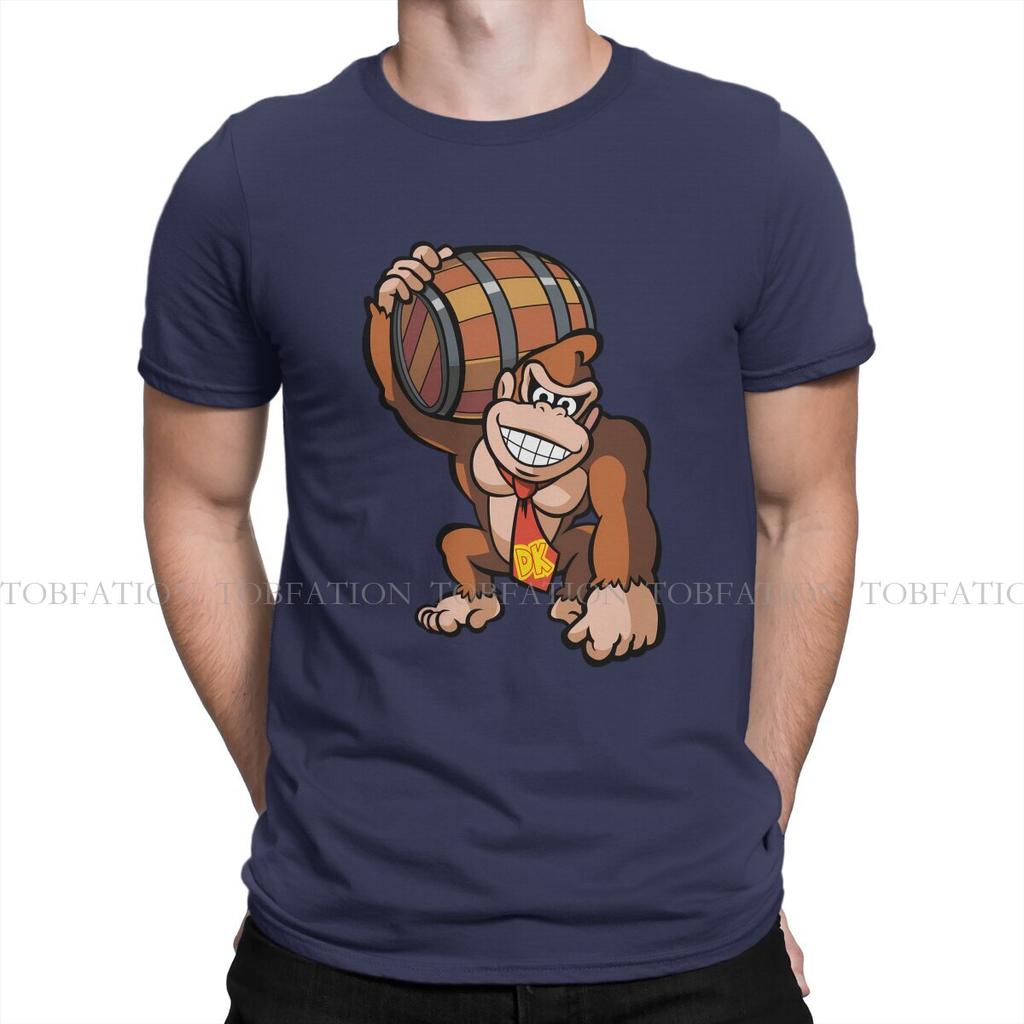 2026 New with Barrel O Neck Causal T Shirt Donkey Kong Game Pure Cotton Basic T Shirt Mans Clothes Fashion Oversized Big Sale