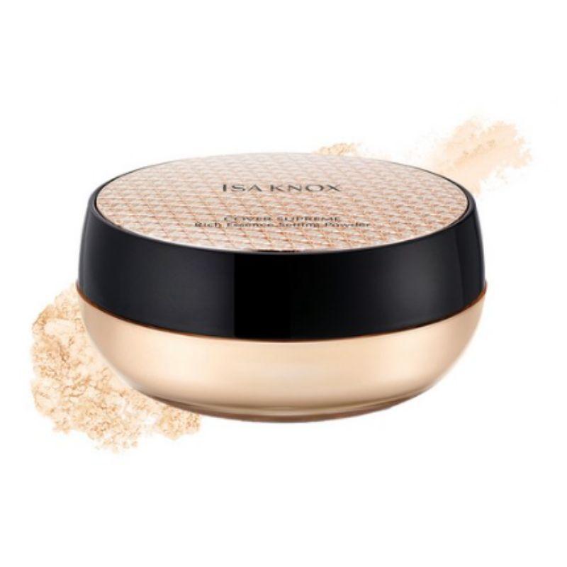 ISA KNOX Cover Supreme Rich Essence Setting Powder 30g Korean Fixing Powder Smooth Finish Makeup No.21 Light Beige