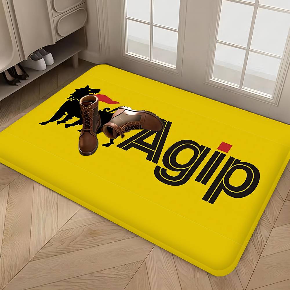 A-Agip E-Eni Racing Car Bathroom Mat Kids Room Bedroom Decoration Balcony Anti-Slip Doormat Living Room Welcome Rug