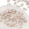 Natural Freshwater Pearls Irregular Gold Edging Double Hanging Pendants For DIY Necklace Bracelet Earrings Jewelry Making