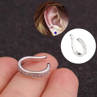 Simple Silver Color Earcuff Clip Earring Women Ear Cuffs for Non Pierced Ears No Hole Clip On Earrings Cartilage Earing Cuff
