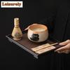 Houtvuur Porselein Zhiye Kat Keramische Matcha Set Thee Gescheurde Kwast Houder Matcha Kom Baibenli Theelepel Set Thee Zetten Gereedschap