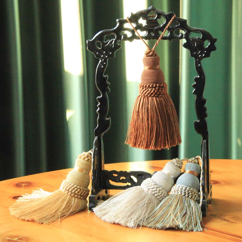 2Pc Home Decor Hanging Rope Silk Tassel Fringe Tassel Trim Garment Decoration Key Tassels for DIY Embellishments Curtain Accessories