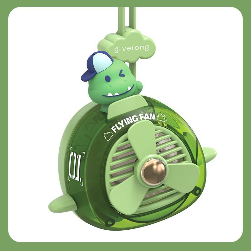 Cartoon Neck Fan With Usb Rechargeable Noleaf Design For Kids Personal Cooling