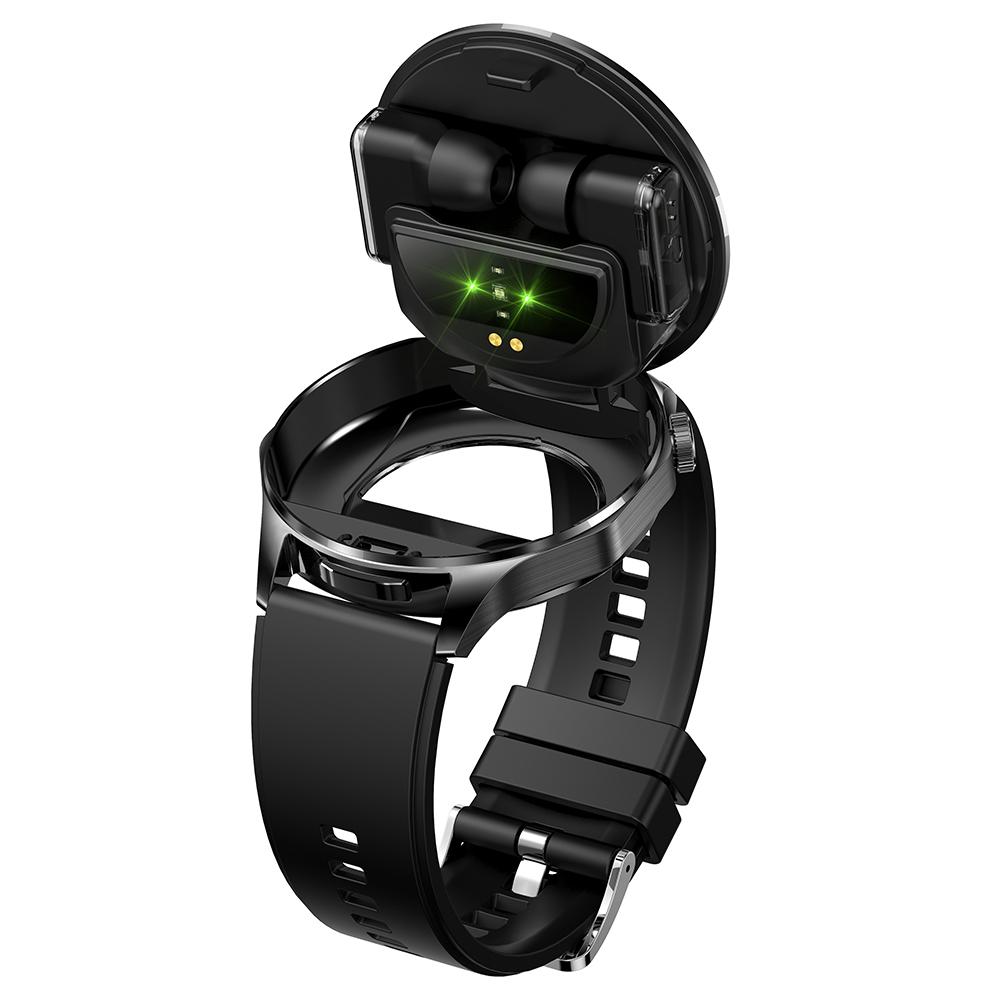 T98 2 az 1-ben okosóra TWS fülhallgatókkal 1,43 hüvelykes AMOLED kijelző Bluetooth-kompatibilis hívás funkcióval