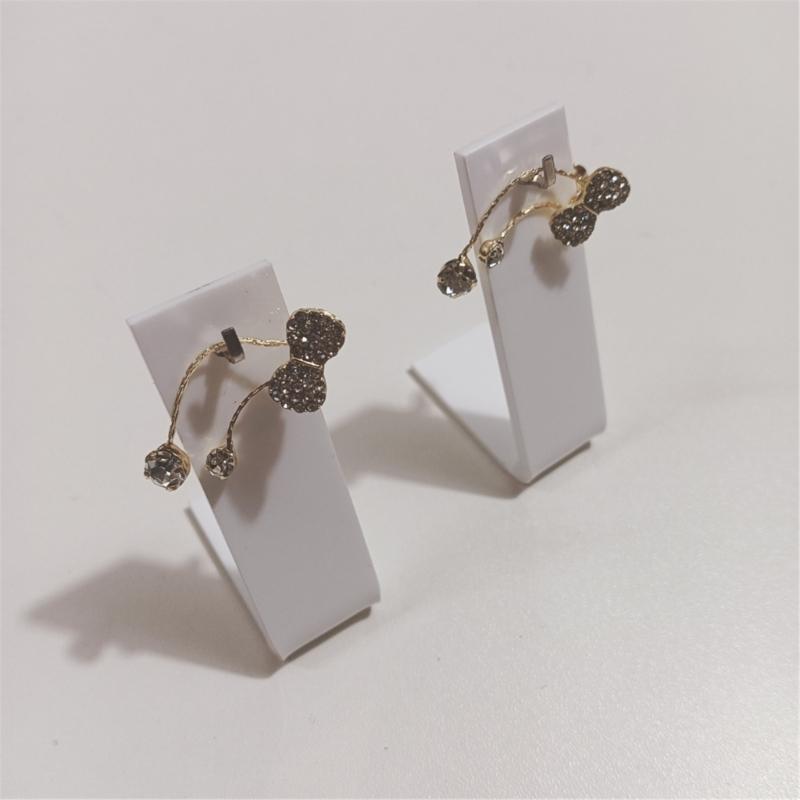 Pack Of 10 Acrylic Earring Display Stands Elegant White Jewelry Organizers Ear Accessories Rack for Home Or Retail Use